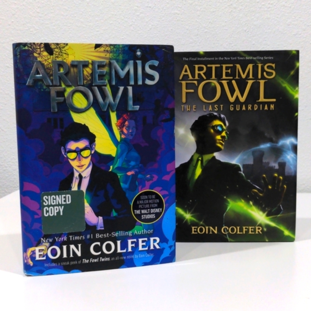 Artemis Fowl (1) & Artemis Fowl the Last Guardian (8) by Eoin Colfer (Signed)